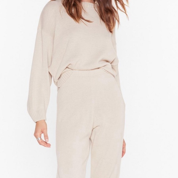 Nasty gal - Knitted Sweater and Sweatpants Set - Picture 1 of 10